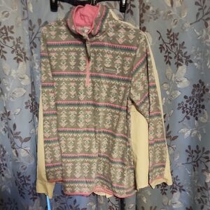 Patterned Pink and Gray Women's Top